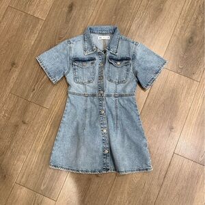 Zara Light Blue Denim Dress